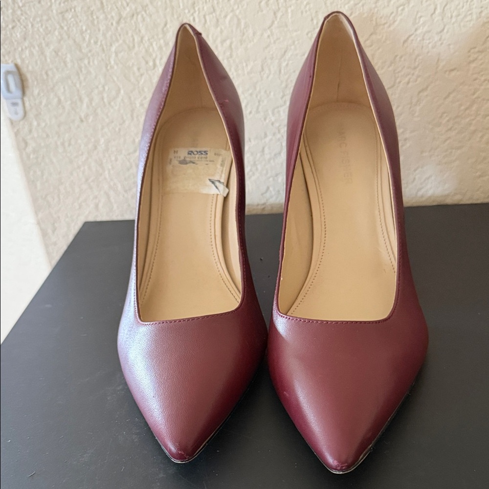 Marc Fisher Deep Red Pointed Heels